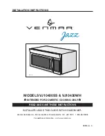 Venmar Jazz VJ10430SS Installation Instructions Manual предпросмотр