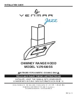 Preview for 1 page of Venmar Jazz VJ70430SS Installation Manual