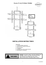 Предварительный просмотр 1 страницы Venset TS1000A Installation Instructions Manual