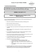 Предварительный просмотр 2 страницы Venset TS1000A Installation Instructions Manual