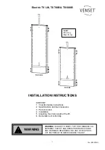 Venset TS1000B Installation Instructions Manual предпросмотр