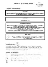 Preview for 2 page of Venset TS1000C Installation Instructions Manual