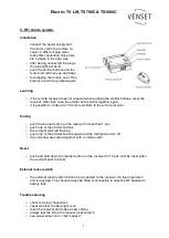 Preview for 9 page of Venset TS1000C Installation Instructions Manual