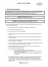 Предварительный просмотр 2 страницы Venset TS600B Installation Instructions Manual