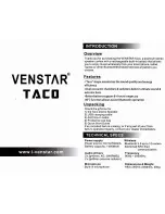 Venstar TACO User Manual preview