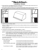 Preview for 3 page of Vent-a-Hood 300 CFM B100 Installation Instructions Manual