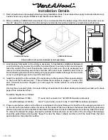 Preview for 3 page of Vent-a-Hood CILH9 ISLAND RANGE HOOD Installation Instructions Manual