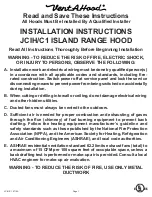 Vent-a-Hood JCIH/C1 Installation Instructions Manual preview