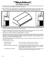 Preview for 3 page of Vent-a-Hood UNDER CABINET HOOD Installation Instructions Manual