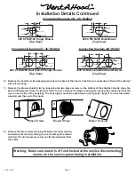 Preview for 4 page of Vent-a-Hood UNDER CABINET HOOD Installation Instructions Manual