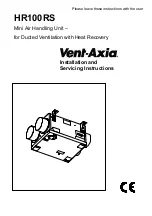 Vent-Axia HR100RS Installation And Servicing Instructions preview