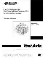Vent-Axia HR500IP Installation Instruction preview