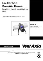 Vent-Axia Lo-Carbon PureAir Home 479090 Installation And Wiring Instructions preview