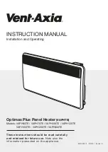 Vent-Axia Optimax Plus VAPH100TE Instruction Manual preview