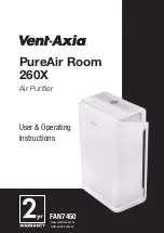 Vent-Axia PureAir Room 260x User Operating Instructions Manual preview