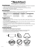 Preview for 3 page of VentAHood DAH18 Installation Instructions Manual