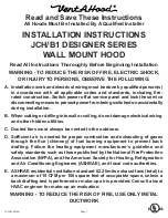 Preview for 2 page of VentAHood JCH/B1 Series Installation Instructions Manual