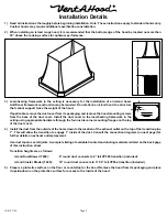 Предварительный просмотр 3 страницы VentAHood JDIH ISLAND Installation Instructions Manual