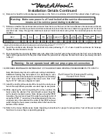 Preview for 4 page of VentAHood SLH6-K Installation Instructions