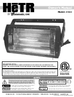 Ventamatic Hetr H1500 Owner'S Manual preview