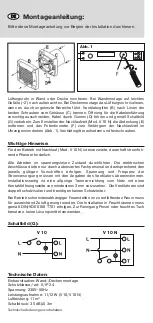 Preview for 2 page of Ventop V 10 Installation Instructions Manual