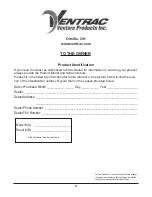 Preview for 2 page of Ventrac AERA-vator EA600 Owner/Operator'S Manual & Parts List