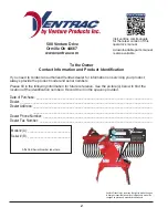 Preview for 2 page of Ventrac Terra Rake KR502 Operator'S Manual & Parts Drawings