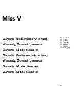 Предварительный просмотр 1 страницы Ventura Miss V Warranty, Operating Manual