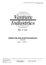 Preview for 1 page of Venture Industries RF/EC Series Operation And Montage Manual