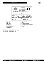 Предварительный просмотр 14 страницы Venture Industries WNF 130 S Operation And Assembly Manual