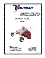 Preview for 1 page of Venture Products Ventrac KP540 Owner/Operator'S Manual & Parts List