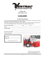 Предварительный просмотр 2 страницы Venture Products VENTRAC KX522 Owner/Operator'S Manual & Parts List