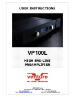 Venture Products VP100L User Instructions preview