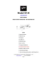 Venture Zebra G1-N User Manual preview