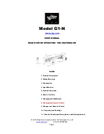 Предварительный просмотр 1 страницы Venture Zebra G1-N User Manual