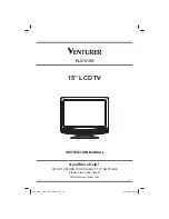 Venturer 15" LCD TV PLV7615H Instruction Manual предпросмотр