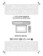 Venturer LCD Kitchen TV Owner'S Manual предпросмотр