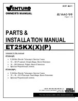 Venturo ET25KX Owner'S Manual предпросмотр