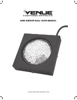 Venue Lighting Effects Mini Mirror Ball User Manual предпросмотр