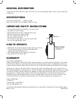 Preview for 2 page of Venue Lighting Effects Mini Mirror Ball User Manual