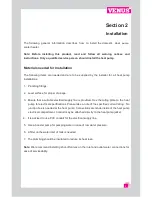 Preview for 4 page of Venus Domestic VDH 100 User Manual