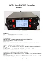 Preview for 1 page of Venus SW-3C Manual