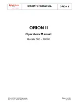 Veolia Orion II 2000 Operator'S Manual предпросмотр