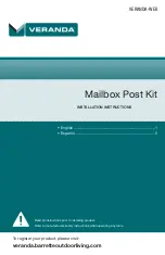 Veranda Mailbox Post Kit Installation Instructions Manual preview