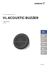 Veratron VL ACOUSTIC BUZZER User Manual preview