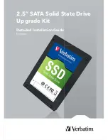 Verbatim 2.5” SATA Solid State Drive Detailed Installation Manual предпросмотр