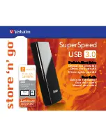 Предварительный просмотр 1 страницы Verbatim Store'n'Go SuperSpeed USB 3.0 User Manual