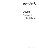 Verdant VX-TR Network Installation preview