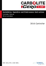 VERDER CARBOLITE GERO 3016 Installation, Operation And Maintenance Instructions preview