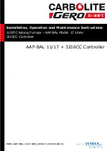 VERDER CARBOLITE GERO AAF-BAL 11/17 Installation, Operation And Maintenance Instructions preview